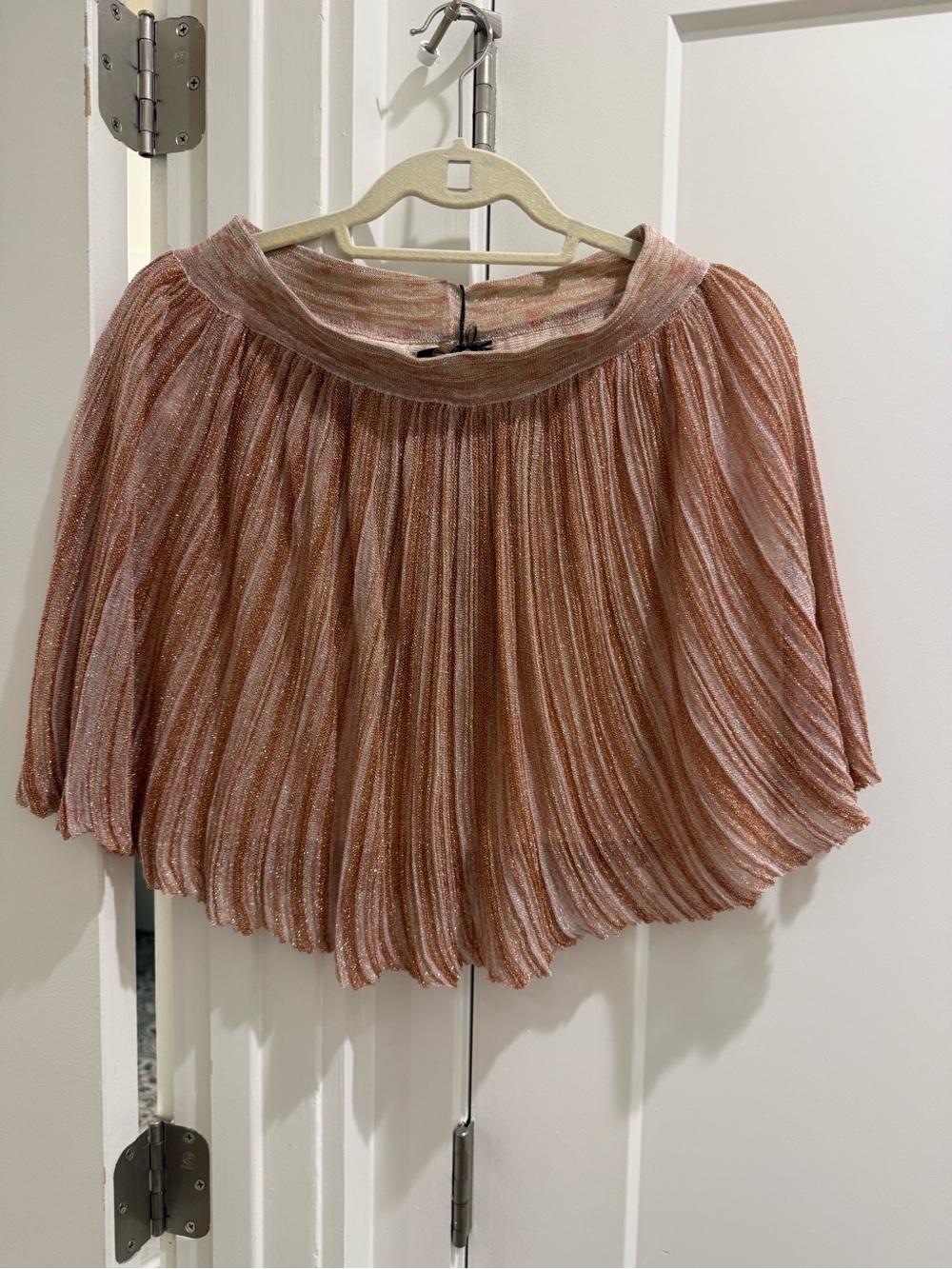 Isabel Marant Metallic Pleated Pink Women's Skirt